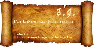 Bartakovics Gabriella névjegykártya