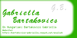 gabriella bartakovics business card